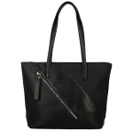 Stylová dámská koženková kabelka na rameno Anisia, černá