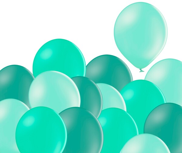 Mix tyrkysových balonků 100 kusů Balonky.cz Mix tyrkysových balonků 100 kusů Balonky.cz