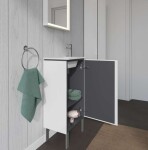 DURAVIT - L-Cube Umyvadlová skříňka 86x42x29 cm, levá, 1 dvířka, lesklá bílá LC6273L2222