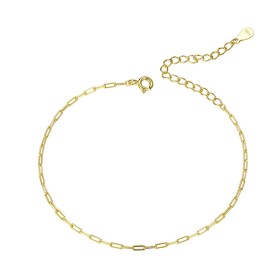 Stříbrný náramek Stefany Gold, stříbro 925/1000, Zlatá 17 cm + 5 cm (prodloužení)