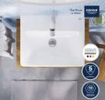 GROHE - Euro Ceramic Umyvadlo 55x44 cm, bez přepadu, otvor pro baterii, alpská bílá 102433SH00