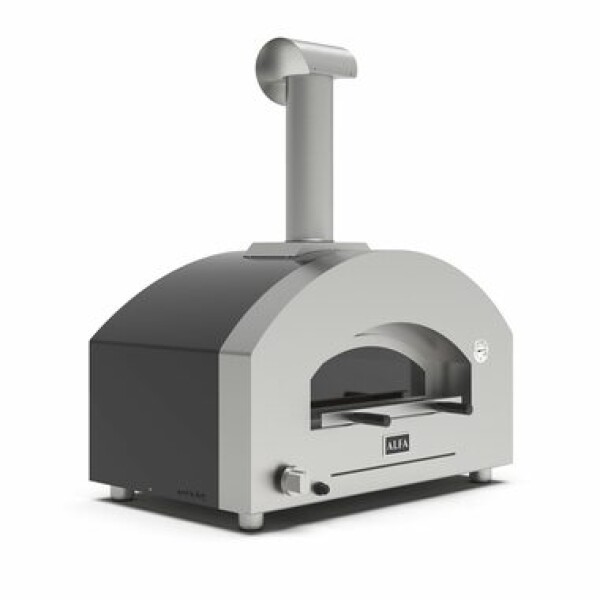 Alfa Forni Futuro 2 Pizze šedo-černá / Pec na pizzu / 500°C / 70 x 40 cm / na plyn (FXFT-2P-GSB)