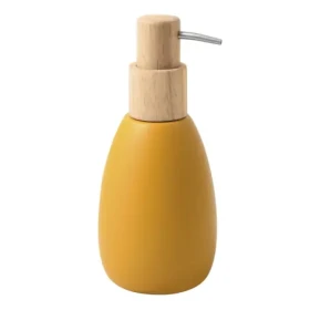 Spirella SVEN dávkovač mýdla žlutý / polyresin / dřevo / 260 ml (7610583218513)