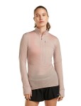 ICEBREAKER Wmns Mer 200 Realfleece Descender LS Half Z, Pink Quartz (vzorek) velikost: S