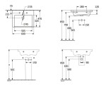 VILLEROY & BOCH - Subway 3.0 Umyvadlo 60x47 cm, bez přepadu, otvor pro baterii, CeramicPlus, Stone White 4A7061RW