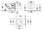 DURAVIT - Architec Závěsné WC se sedátkem SoftClose, Rimless, bílá 45720900A1