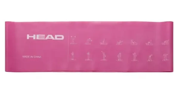 HEAD Latexová posilovací guma růžová / Posilovací guma / 200x15 cm / Roztažnost 250 %