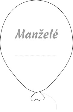 Svatební balónky Manželé s popisem šedý potisk Balonky.cz Svatební balónky Manželé s popisem šedý potisk Balonky.cz