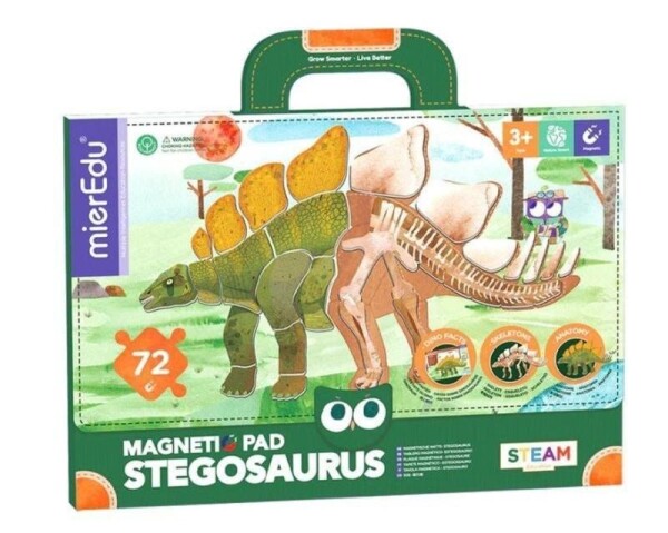 MierEdu Magnetická tabulka Dinosauři - Stegosaurus