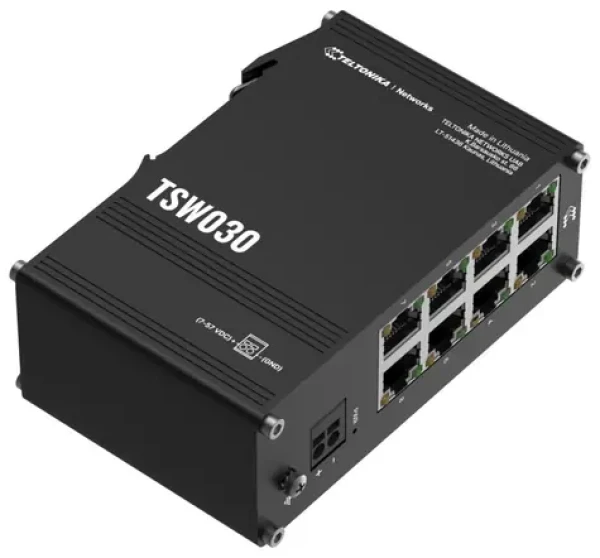 Teltonika TSW030 Průmyslový switch / 8-Port / 10/100 Mbps / bez zdroje (TSW030)