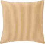 Ib Laursen Povlak na polštář Linea Mustard / Light Pink stripes 45 x 45 cm, oranžová barva, textil
