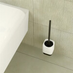 Nimco Kibo černá mat sada k WC, WC štětka s keramickým držákem na zeď a držák toaletního papíru Ki-set-94KN-90 Ki-set-94KN-90