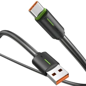 USAMS US-SJ732 YR Series černá / Kabel / USB-C/USB-C / 1 m / 3 A / 480 Mbps (SJ732USB01)