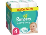 Pampers Active Baby, vel. 4, 180 ks