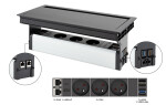 Versalogic VersaFlap Mono 2.0 elektrická zásuvka 3x 230V, FR RJ45 HDMI USB A/C + data černá (497050)