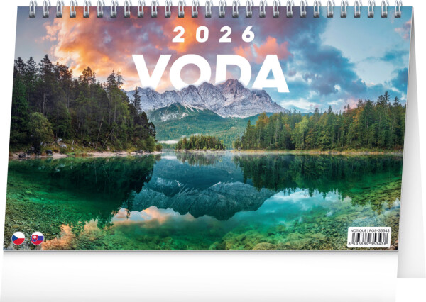 Kalendář 2026 stolní: Voda, 23,1 x 14,5 cm