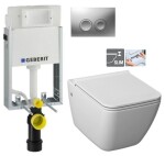 GEBERIT KOMBIFIXBasic vč. matného tlačítka DELTA 25 + WC JIKA PURE + SEDÁTKO DURAPLAST 110.100.00.1 21MA PU1