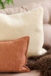 Ib Laursen Povlak na polštář Tone-in-Tone Rust Stripes 35 × 80 cm, oranžová barva, textil
