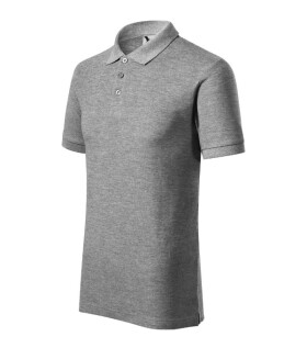 Cotton Heavy polokošile pánská tmavě šedý melír S