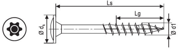 Vrut Spax rámový T-Star plus velikost 8 velikost: 8 x 80, nelze po kusech; pouze celá balení: 50ks