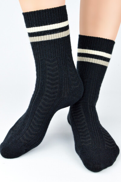 VLNĚNÉ PONOŽKY SW024 černá 36-41