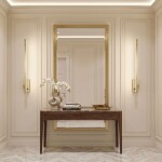 Koupelnové nástěnné LED svítidlo SWE033-1W 80cm BRUSH GOLD OSW-20132