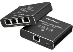 Mini switch splitter Ethernet 1x4 RJ45 / Switch / Mini / 4 porty / 10/100/1000 Mbps / USB-C napájení (52293)