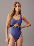 Dámské jednodílné plavky KW0KW02640 C86 modré - Calvin Klein XL
