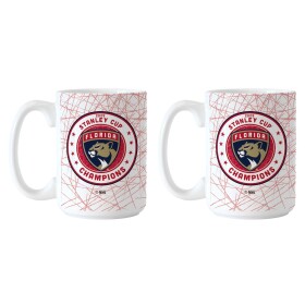 Fanatics Set hrnků Florida Panthers NHL 2025 Stanley Cup Champions Two-Pack 15oz. Wrap Sublimated Mug Set