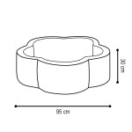 PLUSH NEST PLUSH NEST Suchý bazén Květinová zóna Beránek (šedý) 95 × 30 cm