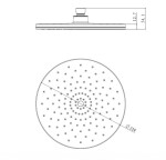 Kielle - Minor Hlavová sprcha 230, matná černá 20121004