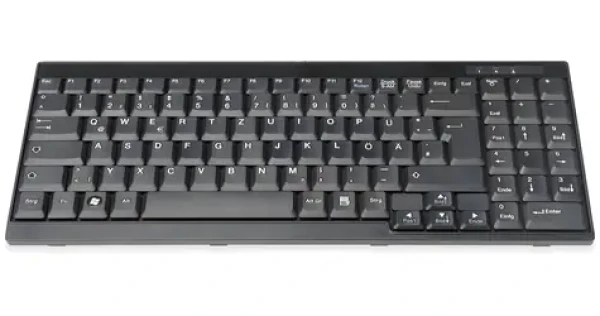Digitus DS-72000GE černá / Klávesnice / pro KVM konzole / drátová / QWERTZ DE (DS-72000GE)