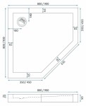 REA/S - Sprchový kout DIAMOND 90x90 - zlatá + sprchová vanička Diamond, bílá KPL-04904
