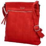 Stylová koženková crossbody kabelka Gelicia, červená
