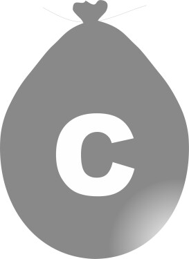 Balónek písmeno C stříbrné balonky.cz Balónek písmeno C stříbrné balonky.cz