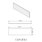 CERANO - Krycí čelní panel vany Viola/Elisa - rovný - akrylát - bílá - 170x48 CER-802401