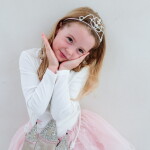 MIMI & LULA Dětská korunka Princess Tiara, stříbrná barva, kov