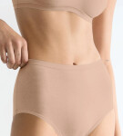 Dámské kalhotky GO Daily Cotton Highwaist 3P - BROWN - béžové 00LZ - SLOGGI BROWN XL