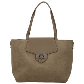 Trendy dámská koženková kabelka na rameno Coveri Hilari, taupe