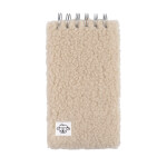 Chlupatý béžový zápisník se spirálou - Albi