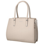 Elegantní dámská koženková kabelka na rameno Miraya, tmavě béžová