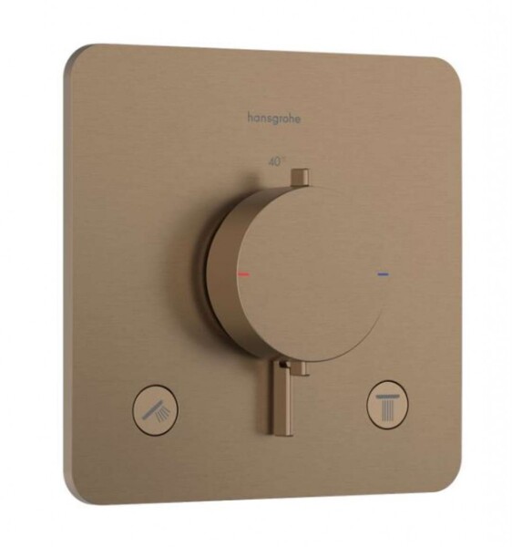 HANSGROHE - Ecostat Comfort Q Termostatická baterie pod omítku, pro 2 spotřebiče, kartáčovaný bronz 33713140