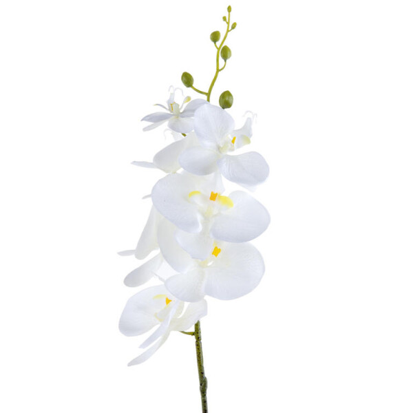 Umělá ORCHIDEJ výhon bílá 87 cm