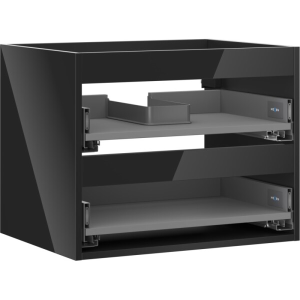 MEXEN - Box-A skříňka pro umyvadlo 60, 2 zásuvky, černá lesk 91AX0-0600-470-2-70