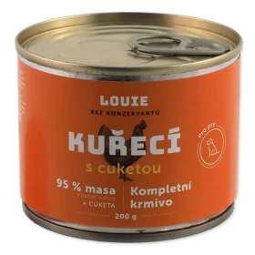 LOUIE Konzerva kuřecí s cuketou / Superprémiová / Dospělí a senioři / 200 g (6824-14009)