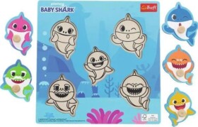 Dřevěná vkládačka Baby Shark,