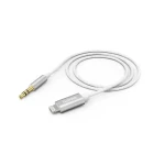 Hama MFI audio adaptérový kabel Lightining na jack 3,5 mm pro Apple / 1 m / aktivní / alu (201522)