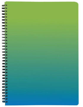 Twin wire blok A5 PP OMBRE zelená