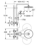 GROHE - Vitalio Start Sprchový set 250 s termostatem, 1 proud, matná černá 266772430