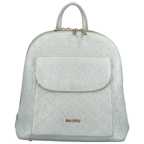 Trendy dámský koženkový kabelko-batoh MaxFly Sodiko, stříbrný